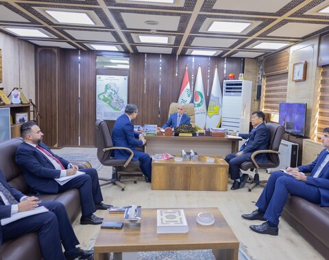 Director General of Oil Exploration Company Receives a delegation of consortium of Kuwait Energy and UEG Companies to Enhance Joint Cooperation